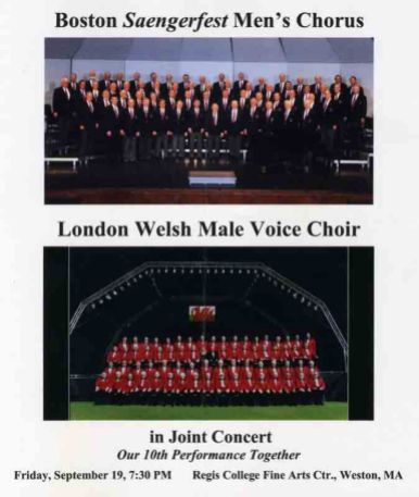 2008-09-19 London Welsh Joint concert at Regis Sep 19, 2008 (Program cover)