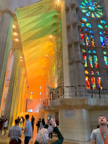 La Sagrada Familia interior lighting