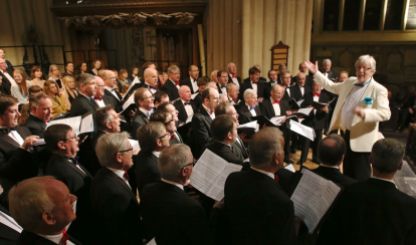 The Bath Male Choir in Bath Abbey PRESS PHOTO